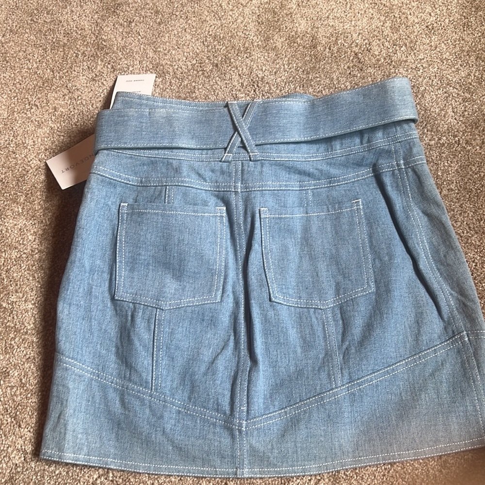 For Love And Lemons Blue Denim Mini Skirt - Picture 2 of 2